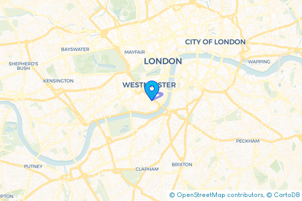 Minibus Hire route map for Pimlico, Greater London