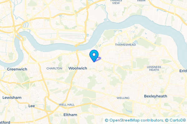 Minibus Hire route map for Plumstead, Greater London