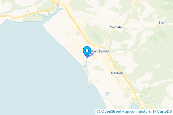 Minibus Hire route map for Port Talbot, Neath Port Talbot