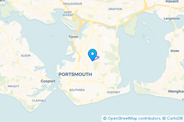 Minibus Hire route map for Portsmouth, Hampshire