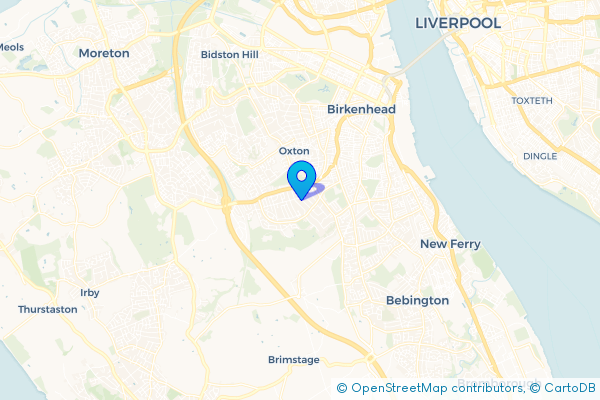 Minibus Hire route map for Prenton, Merseyside