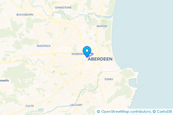 Minibus Hire route map for Rosemount, Aberdeen City
