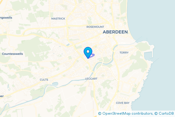 Minibus Hire route map for Ruthrieston, Aberdeen City