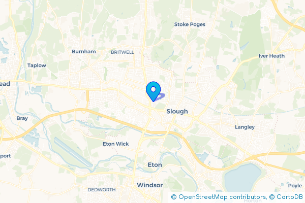 Minibus Hire route map for Salt Hill, Berkshire
