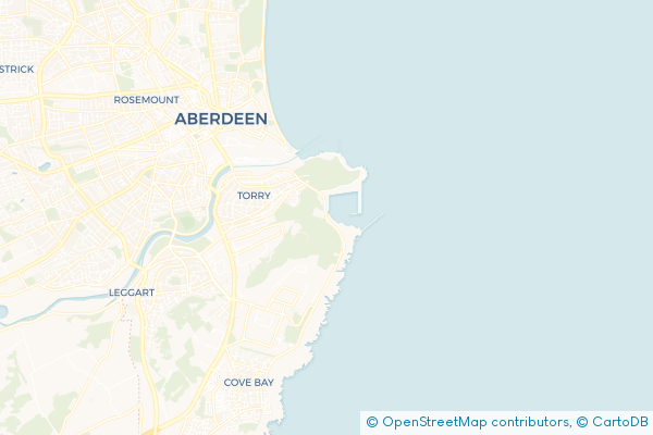 Minibus Hire route map for Balnagask, Aberdeen City