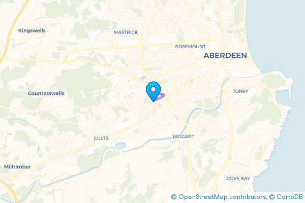 Minibus Hire route map for Seafield, Aberdeen City