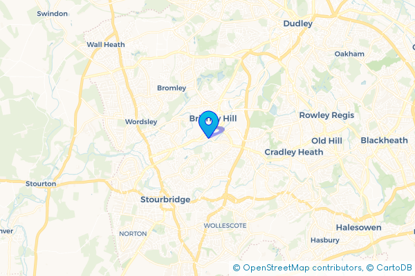 Minibus Hire route map for Silver End, West Midlands
