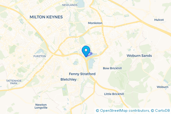 Minibus Hire route map for Simpson, Buckinghamshire
