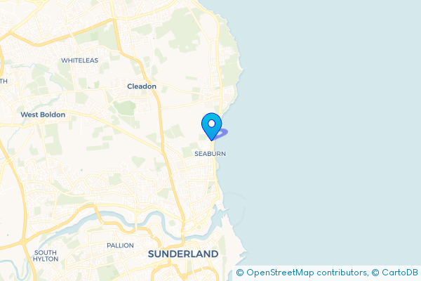 Minibus Hire route map for South Bents, Tyne and Wear