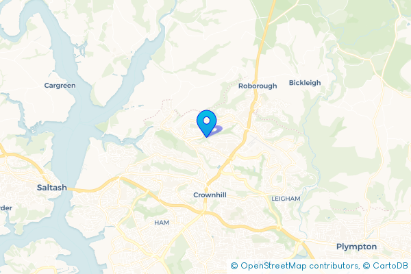 Minibus Hire route map for Southway, Devon