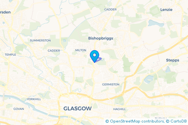 Minibus Hire route map for Springburn, Glasgow City