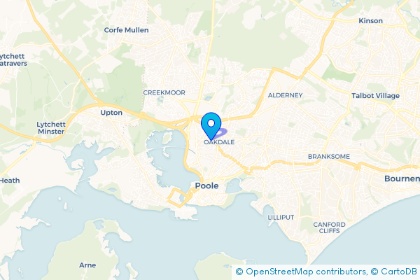 Minibus Hire route map for Stanley Green, Dorset