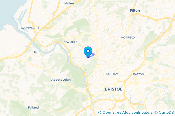 Minibus Hire route map for Stoke Bishop, Bristol