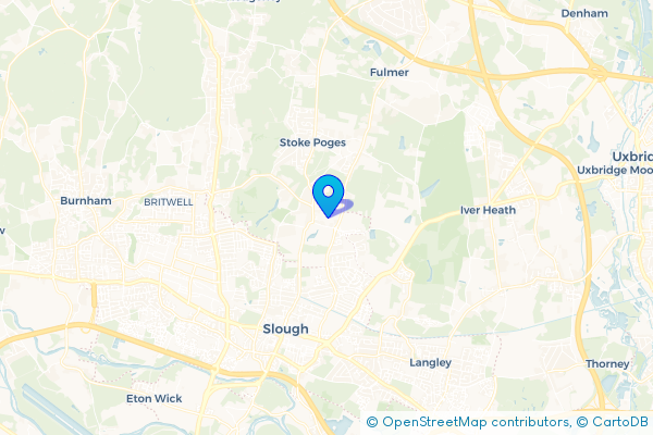 Minibus Hire route map for Stoke Green, Buckinghamshire