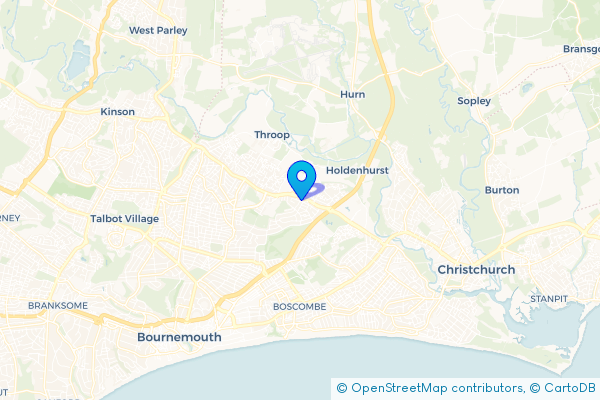 Minibus Hire route map for Strouden, Dorset