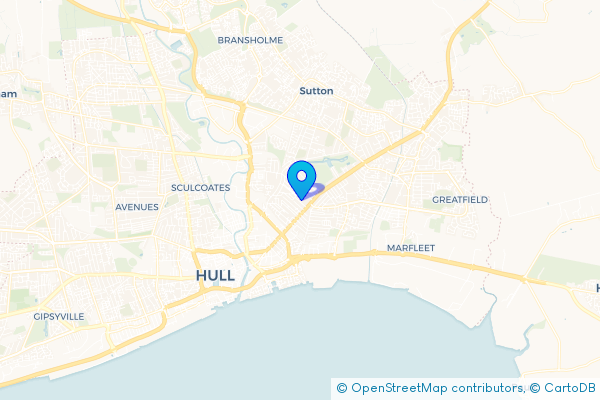 Minibus Hire route map for Summergangs, East Riding of Yorkshire