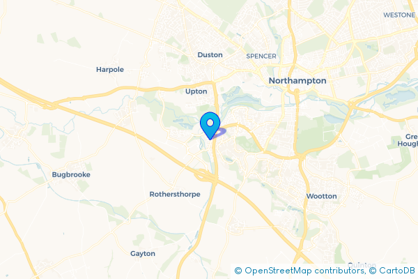 Minibus Hire route map for Swan Valley, Northamptonshire