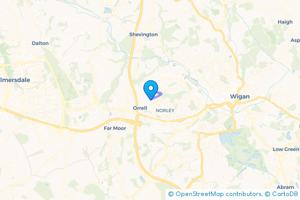 Minibus Hire route map for The Bell, Greater Manchester