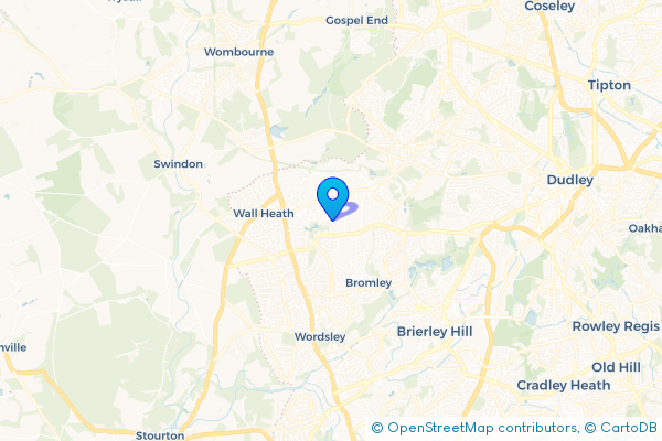 Minibus Hire route map for The Village, West Midlands