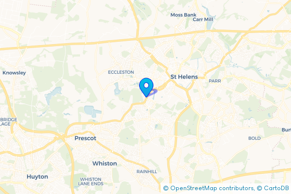 Minibus Hire route map for Toll Bar, Merseyside