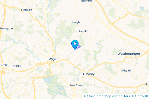 Minibus Hire route map for Top Lock, Greater Manchester