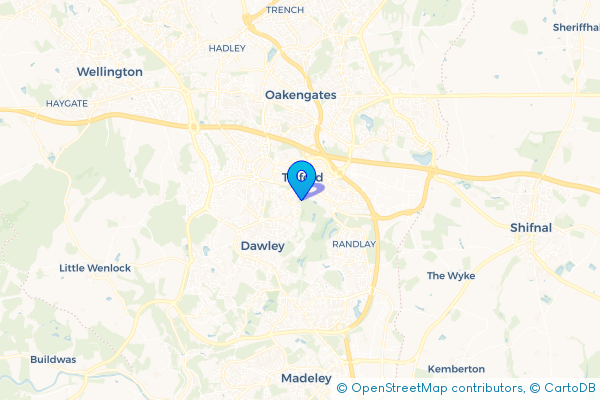 Minibus Hire route map for Town Park, Shropshire