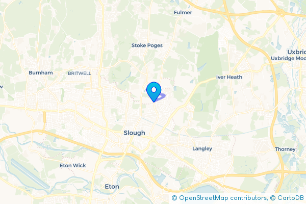 Minibus Hire route map for Upton Lea, Berkshire