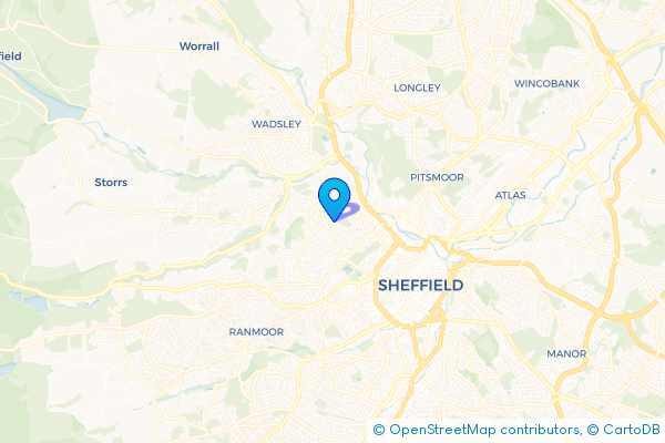 Minibus Hire route map for Walkley, South Yorkshire