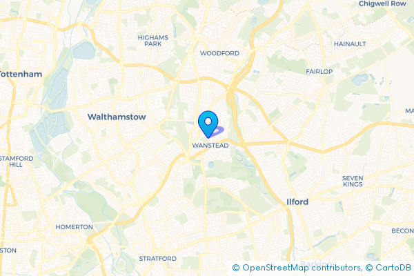 Minibus Hire route map for Wanstead, Greater London