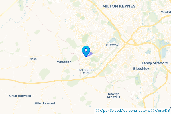 Minibus Hire route map for Westcroft, Buckinghamshire