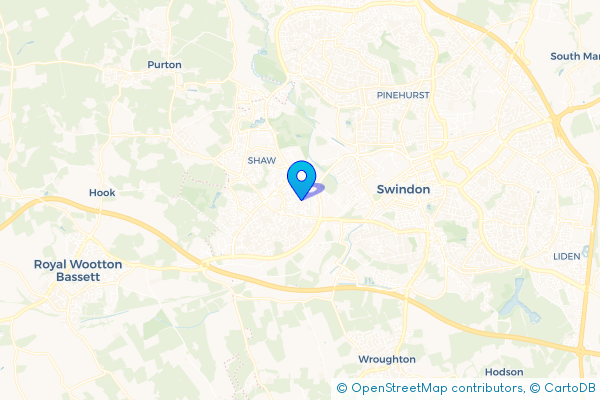 Minibus Hire route map for Westlea, Wiltshire