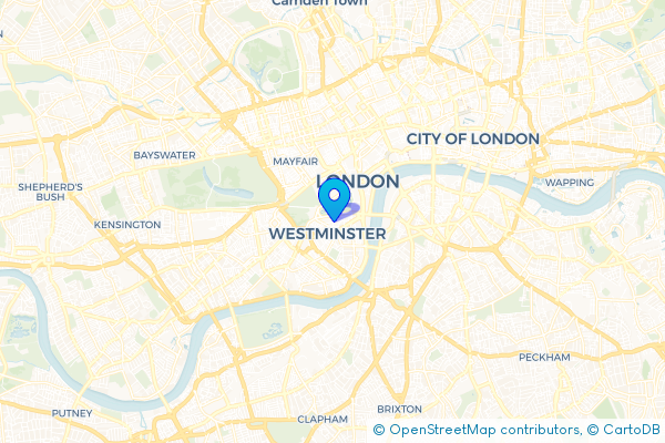 Minibus Hire route map for Westminster, Greater London