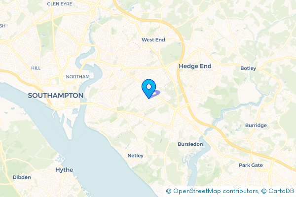 Minibus Hire route map for Weston Common, Hampshire