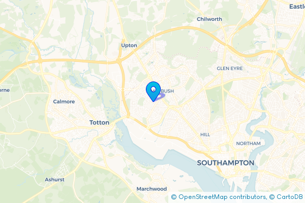 Minibus Hire route map for Wimpson, Hampshire