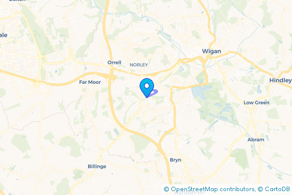 Minibus Hire route map for Winstanley, Greater Manchester