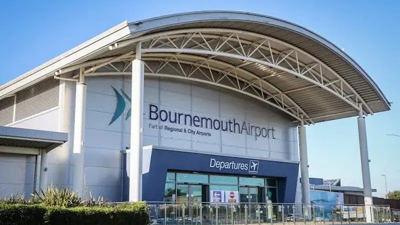 Bournemouth Airport terminal and airfield