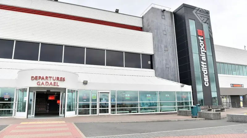 Cardiff Airport terminal and airfield