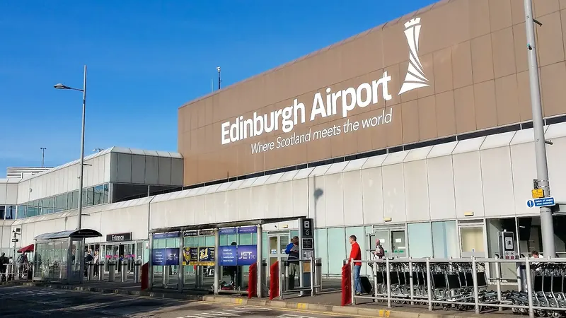Edinburgh Airport terminal and airfield
