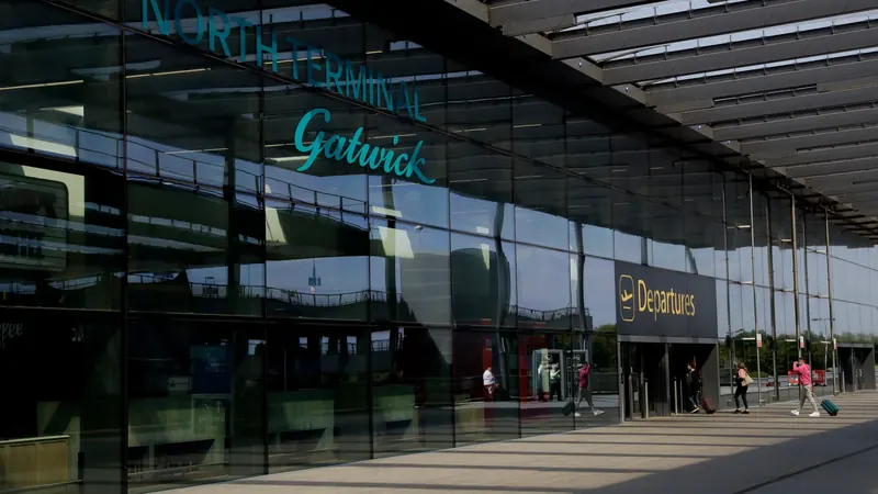 Gatwick Airport terminal and airfield