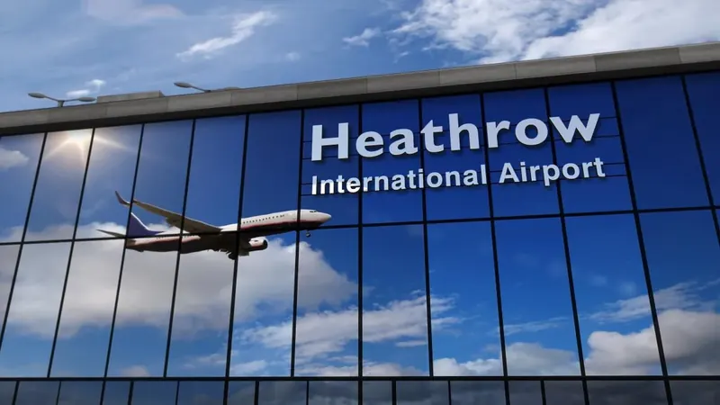 Heathrow Airport terminal and airfield