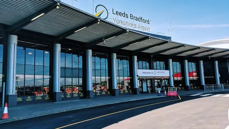 Leeds Bradford Airport terminal and airfield