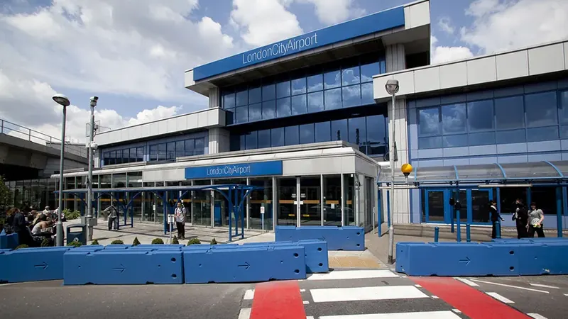 London City Airport terminal and airfield