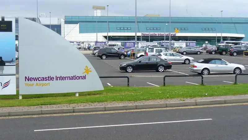 Newcastle Airport terminal and airfield
