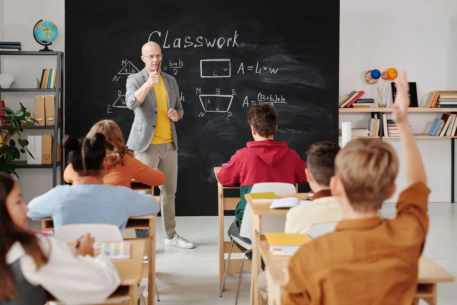 Students in a classroom